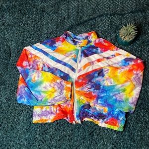 Tie dye cropped windbreaker